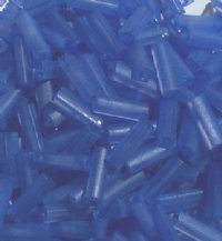 50g 10x3mm Matte Light Sapphire Tile Beads